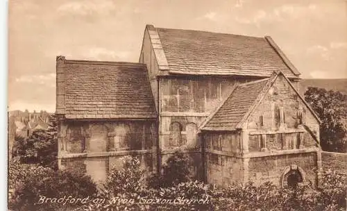L312 England Bradford on Avon Saxon Church Vintage Postkarte