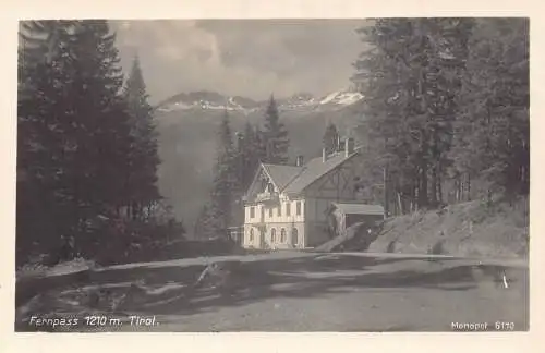 L312 Österreich Fernpass Tirol Alpenhotel Fernpass RPPC Vintage Postkarte