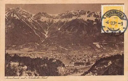 L146 Österreich 1923 Innsbruck mit Nordkette Tirol Berge Vintage Postkarte