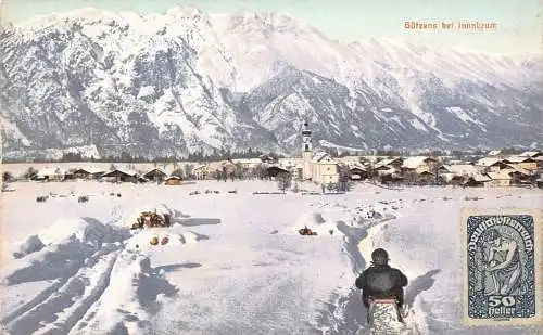 L145 Österreich 1920 Goetzens bei Innsbruck Schiebehang Vintage Postkarte