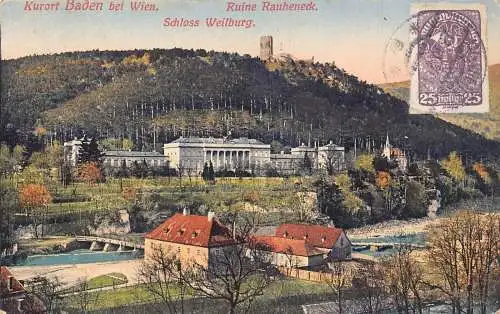 L146 Österreich 1920 Kurort Baden bei Wien Wien Vintage Postkarte