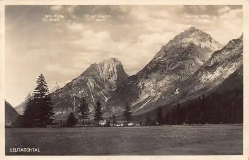 A072 Österreich 1929 Leutaschtal Gipfel Hohe Munde Gehrenspitzen Postkarte