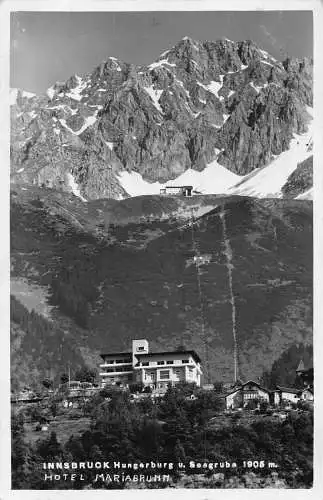 A069 Österreich Innsbruck Hungerburg Seegrube Hotel Mariabrunn RPPC Postkarte