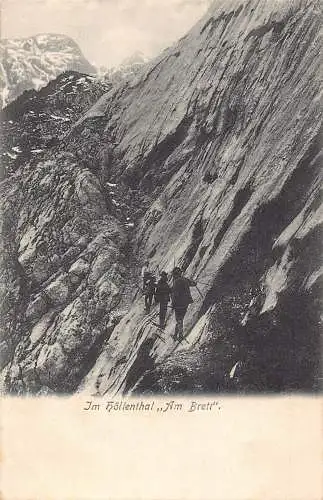 A068 Deutschland Im Höellenthal Am Breti Bergsteiger Vintage Postkarte
