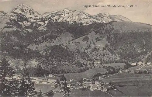 L170 Deutschland Bayrischzell mit Wendelstein Vintage Postkarte