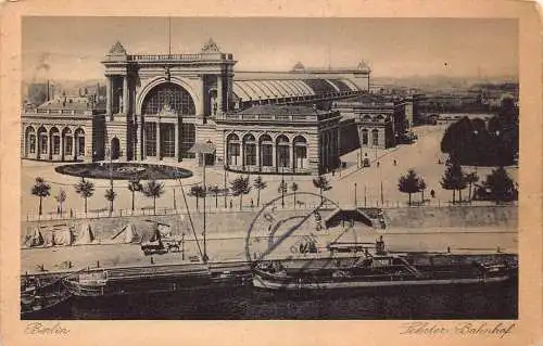 L169 Deutschland 1926 Berlin Lehrter Bahnhof Bahnhof Boote Vintage Postkarte