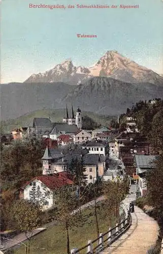 A068 Deutschland 1912 Berchtesgaden Schmuckkaestein Alpenwelt Watzmann Postkarte