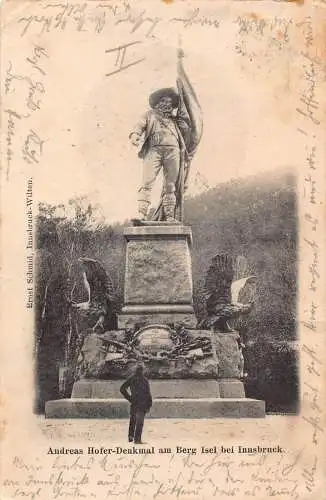 A069 Österreich 1901 Innsbruck bei Andreas Hofer Denkmal Berg Isel Postkarte