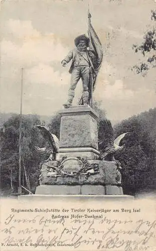 A069 Österreich 1907 Berg Berg Isel Andreas Hofer Denkmal AK
