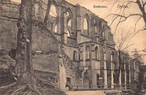 A066 Deutschland 1913 Kirchruine Oybin Kirchenruine Vintage Postkarte