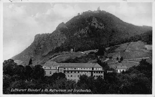 A066 Deutschland 1935 Luftkurort Rhoendorf a Rh Mutterheim Drachenfels Postkarte