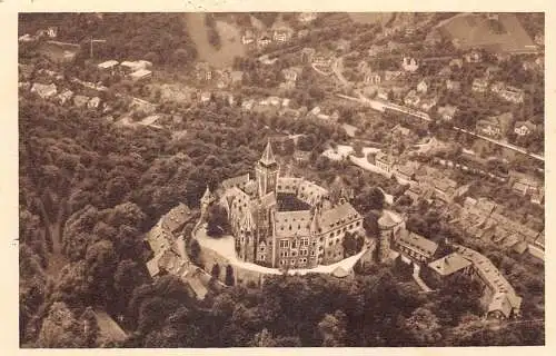A066 Deutschland 1935 Schloss Harz Wernigerode Vintage Postkarte