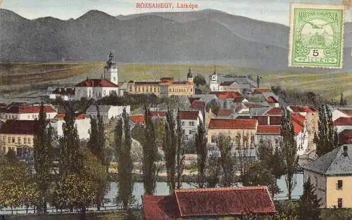 A065 Slowakei 1916 Rozsahegy Ruzomberok Latkepe Panoramablick Postkarte