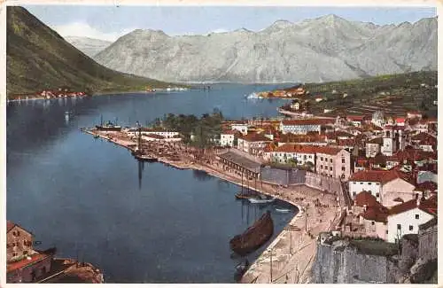 Kroatien 1929 Kotor Gebirge Gesamtansicht Vintage Postkarte