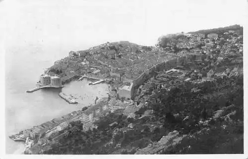 Kroatien Dubrovnik Ragusa Hafen Vintage Postkarte