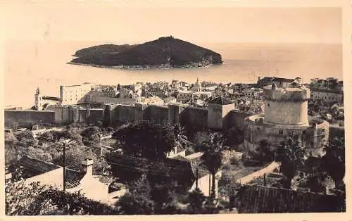Kroatien Dubrovnik Gesamtansicht Vintage Postkarte