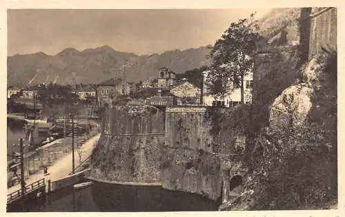 Montenegro Kotor Zitadellenmauer Vintage Postkarte