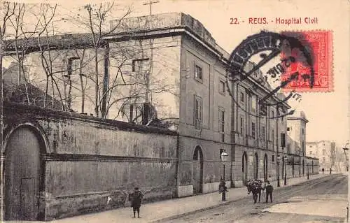 Spanien 1926 Reus Krankenhaus Zivil Vintage Postkarte