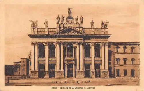 Italien 1926 Roma Rom Basilica di S Giovani in Luterano Kirche Vintage Postkarte