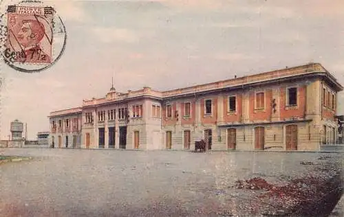 Italien 1926 Busto Arsizio Stazione Ferrovia Stato Bahnhof Vintage Postkarte
