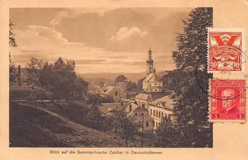 Tschechien 1927 Sommerfrische Zeidler in Deutschboehmen alte Postkarte
