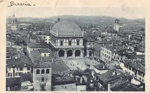 Italien 1928 Brescia Gesamtansicht Vintage Postkarte