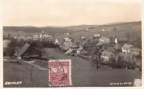Tschechien 1927 Zeidler Gesamtansicht Vintage Postkarte