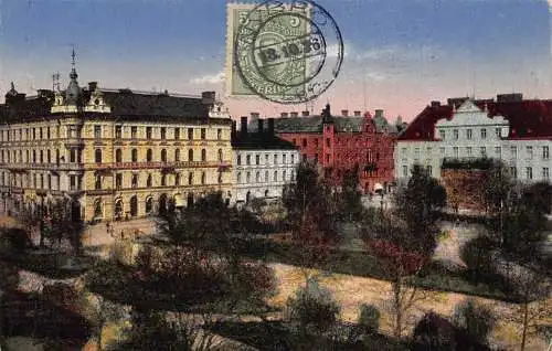 Schweden 1926 Sundsvall Vangafvan Platz Vintage Postkarte