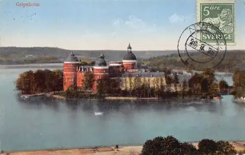 Schweden 1926 Schloss Gripsholm Vintage Postkarte