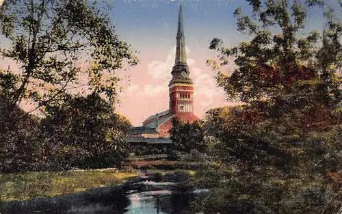 Schweden 1928 Vasteras Kyrkan Kirche Vintage Postkarte