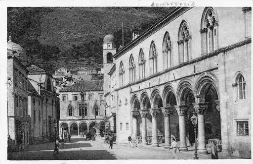 Kroatien Dubrovnik Street View Vintage Postkarte