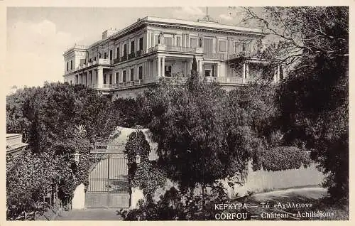 L328 Griechenland Korfu Achilleion Palace Vintage Postkarte