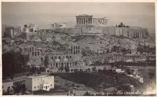 L329 Griechenland Athen Akropolis Tempel Ruinen Vintage Postkarte