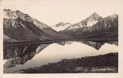 A085 Schweiz 1936 Flueela Schwarzhorn Bergsee Vinatge Postkarte