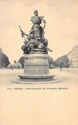 A084 Frankreich Paris Denkmal von Francis Garnier ungeteilt alte Postkarte