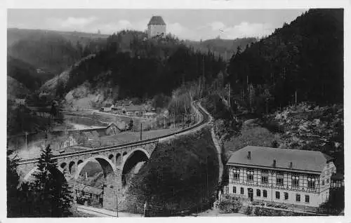 L183 Deutschland Ziegenrück ob Saaletal Blick von Villa Vogel Vintage Postkarte