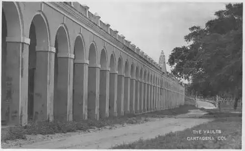 L334 Kolumbien Die Gewölbe Cartagena Vintage Postkarte