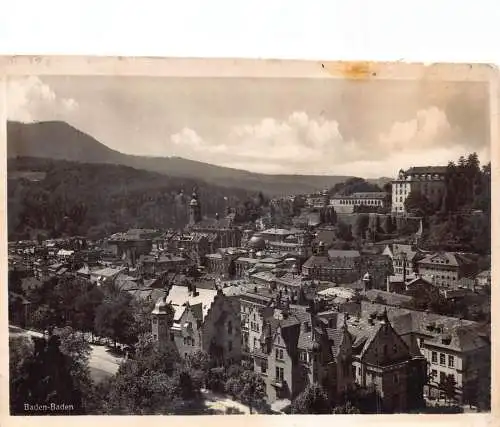 L341 Deutschland Baden-Baden Panorama RPPC Vintage Postkarte