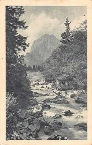L339 Deutschland 1926 Bergland Flusswald Vintage Postkarte