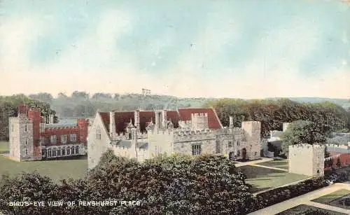 A905 England 1907 Vogelperspektive Penshurst Place Vintage Postkarte