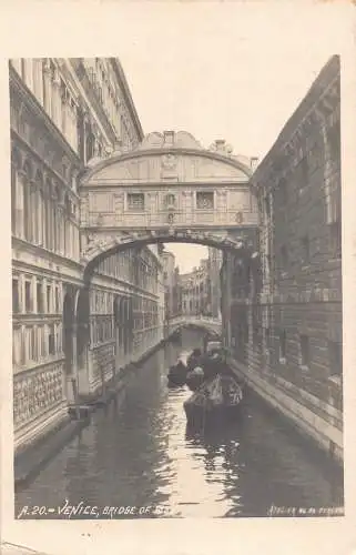 A922 Italien 1930 Venedig Venezia Brücke der Sehenswürdigkeiten RPPC Vintage Postkarte