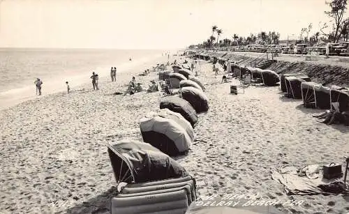 A901 US The Beach Delray Beach Florida RPPC Vintage Postkarte