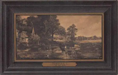 A910 Kunst Passepartout Constable The Hay Wain Landwirtschaft Vintage Postkarte