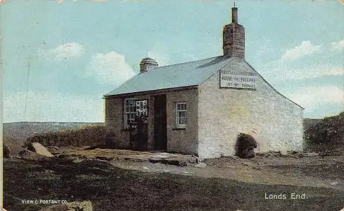 A920 England Lands End House Vintage Postkarte