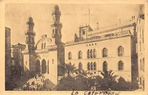 A922 Algerien Algier Kathedrale Vintage Postkarte