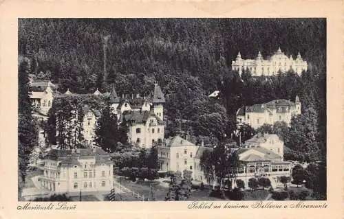 A901 Tschechien Marianske Luzne Pohled na kavarnu Bellevue a Miramonte Postkarte