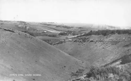 A918 England Devil's Dyke South Downs RPPC Vintage Postkarte