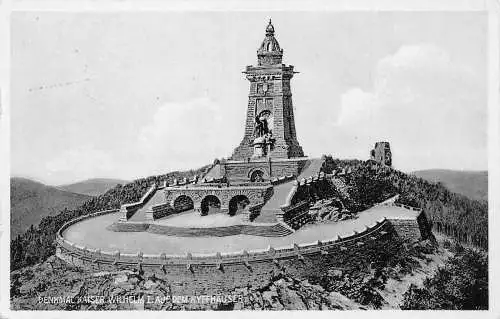 L184 Deutschland 1933 Kyffhaeuser Denkmal Vintage Postkarte