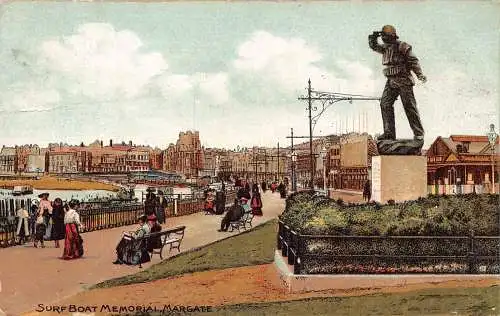A889 England 1907 Margate Surfboat Memorial Vintage Postkarte