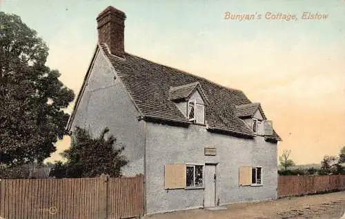 A889 England Bunyan's Cottage Elstow Vintage Postkarte
